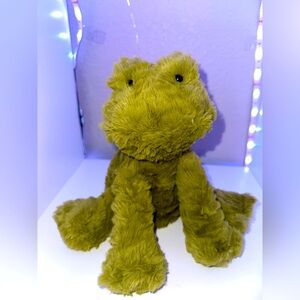 Jellycat Fuddlewuddle Green Frog Soft Plush Stuffed Lovey Toy Smiling RETIRED